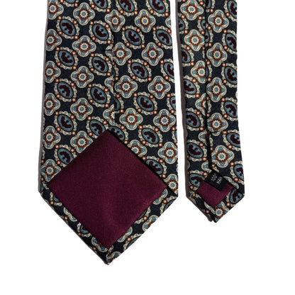 Gray Geometric Wool Tie