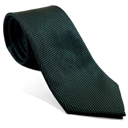 Forest Green Silk Grenadine Tie - Handmade