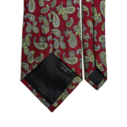 Burgundy Paisley Silk Tie