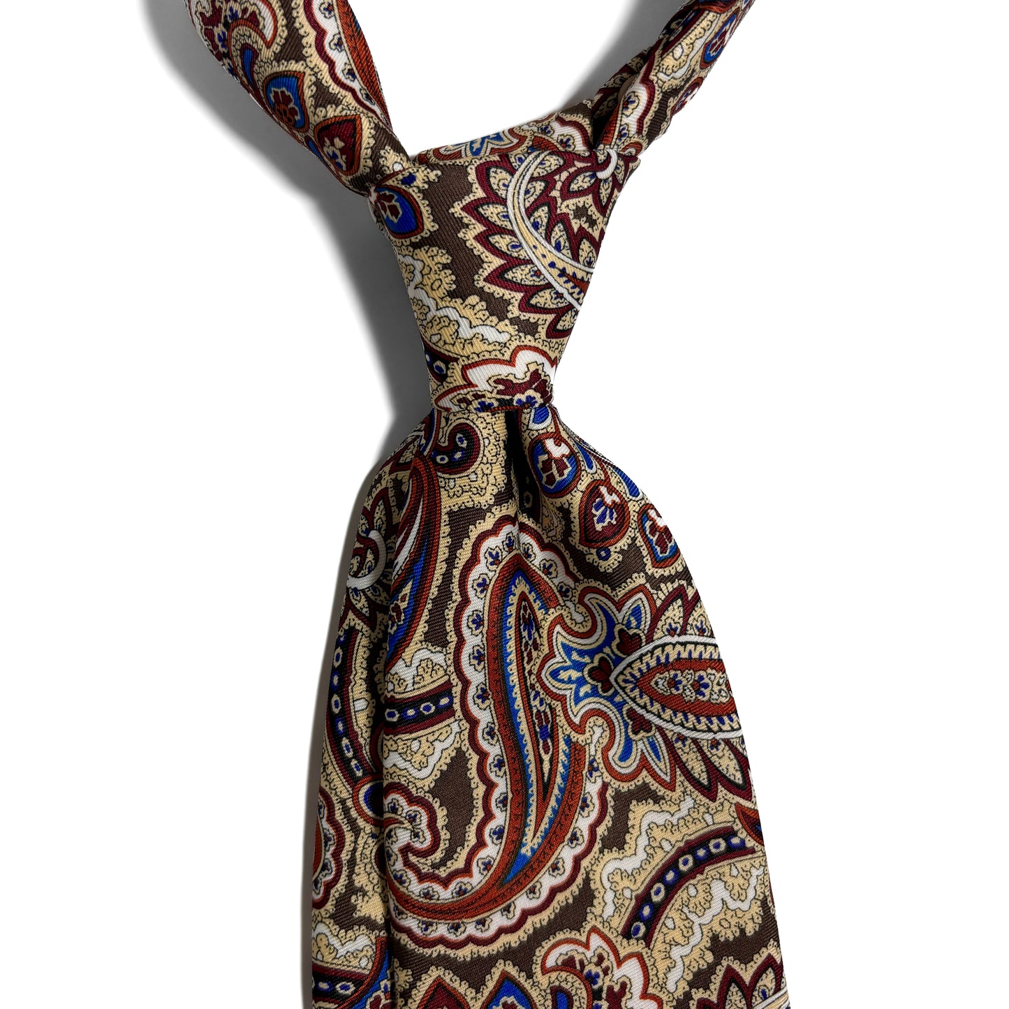 Brown Paisley Silk Tie