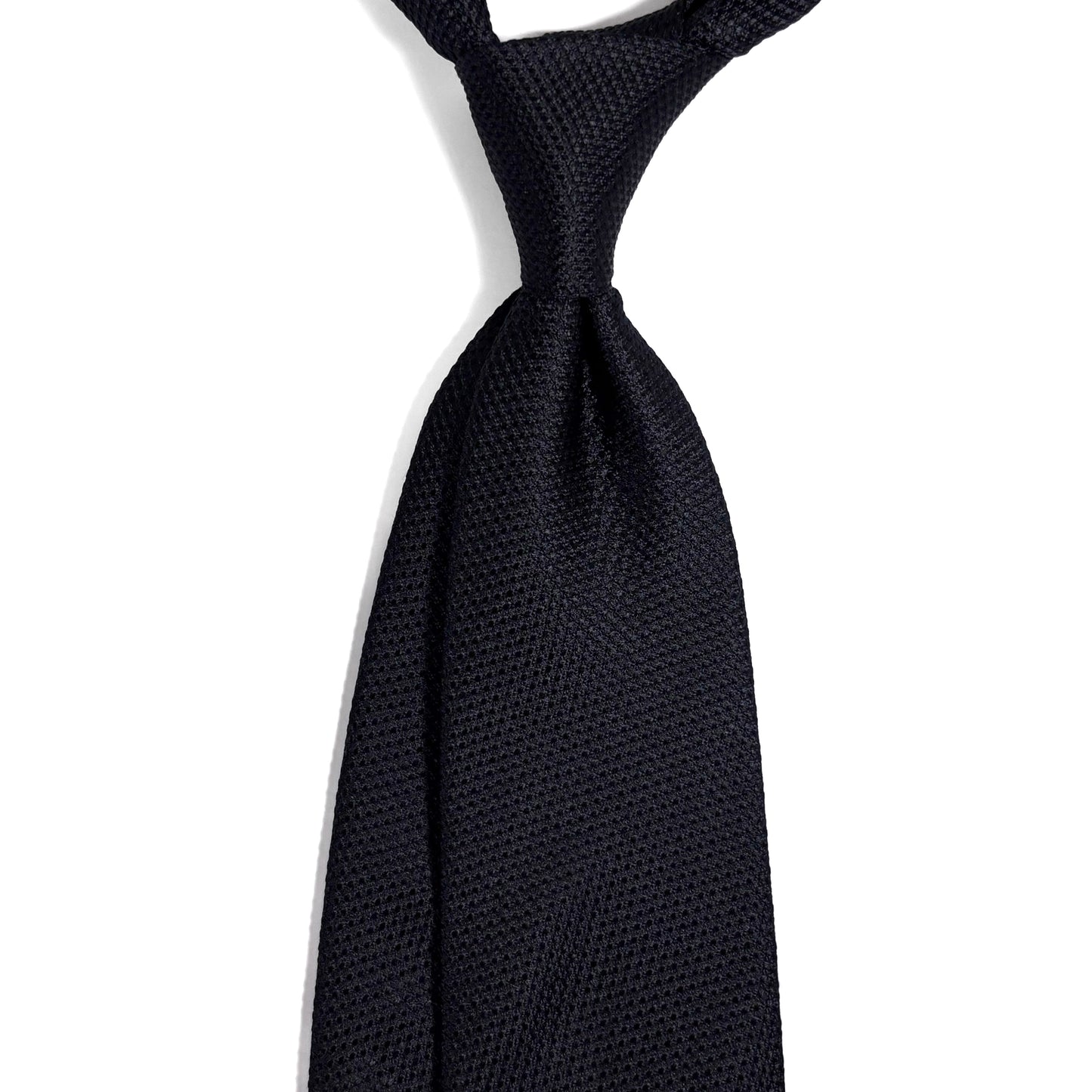 Black Silk Grenadine Tie - Handmade
