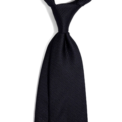 Black Silk Grenadine Tie - Handmade
