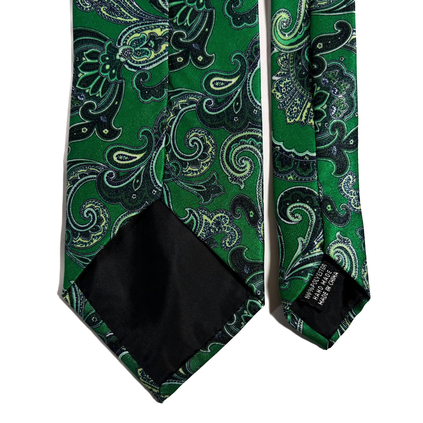 Green Paisley Printed Tie