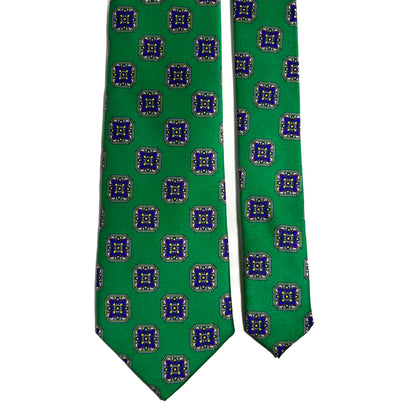 Green Medallion Printed Tie