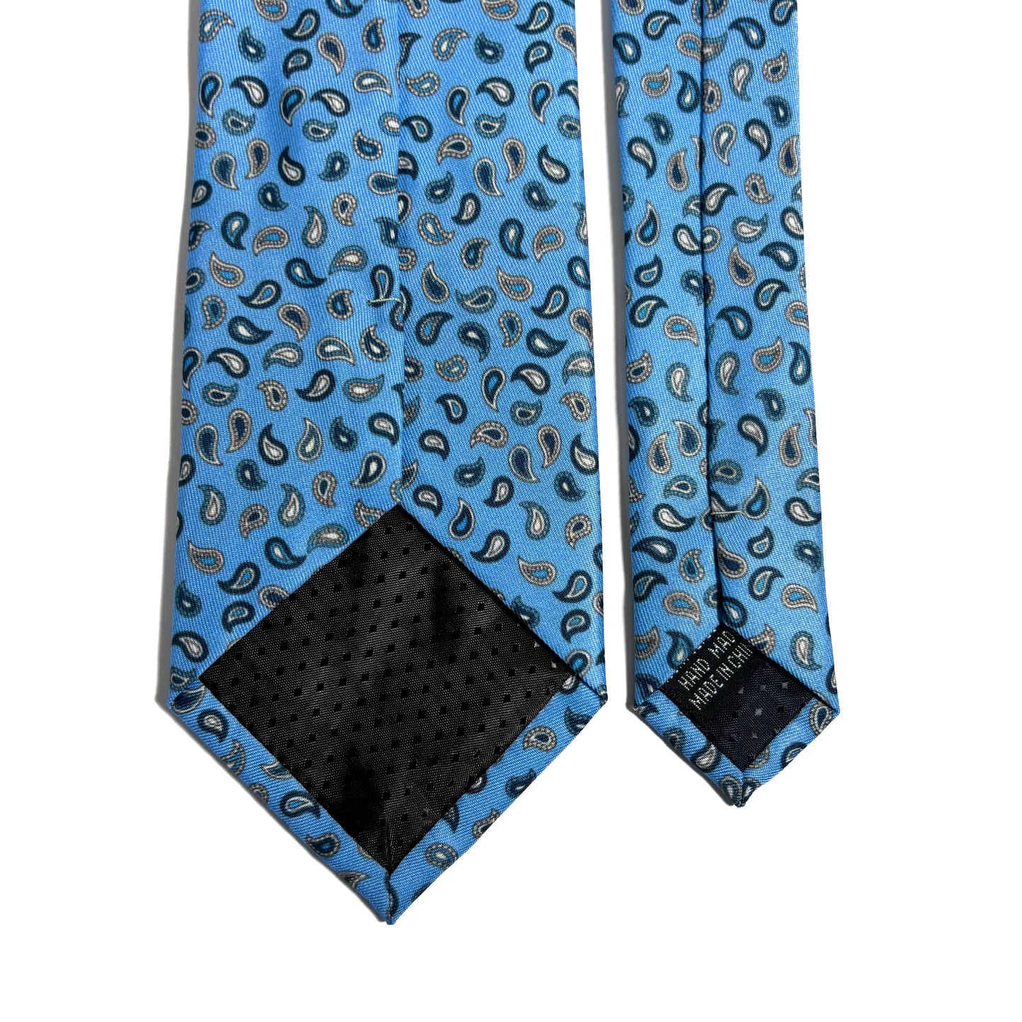 Light Blue Small Paisley Printed Tie
