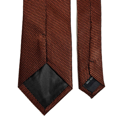 Copper Orange Silk Grenadine Tie - Handmade