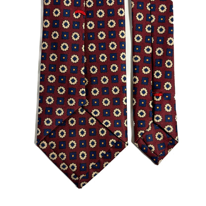 Burgundy Floral Neats Printed Tie