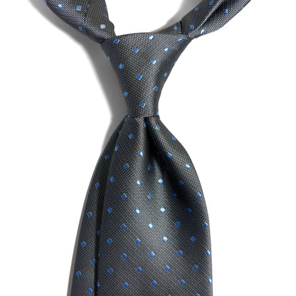 Gray Polka Dot Jacquard Tie