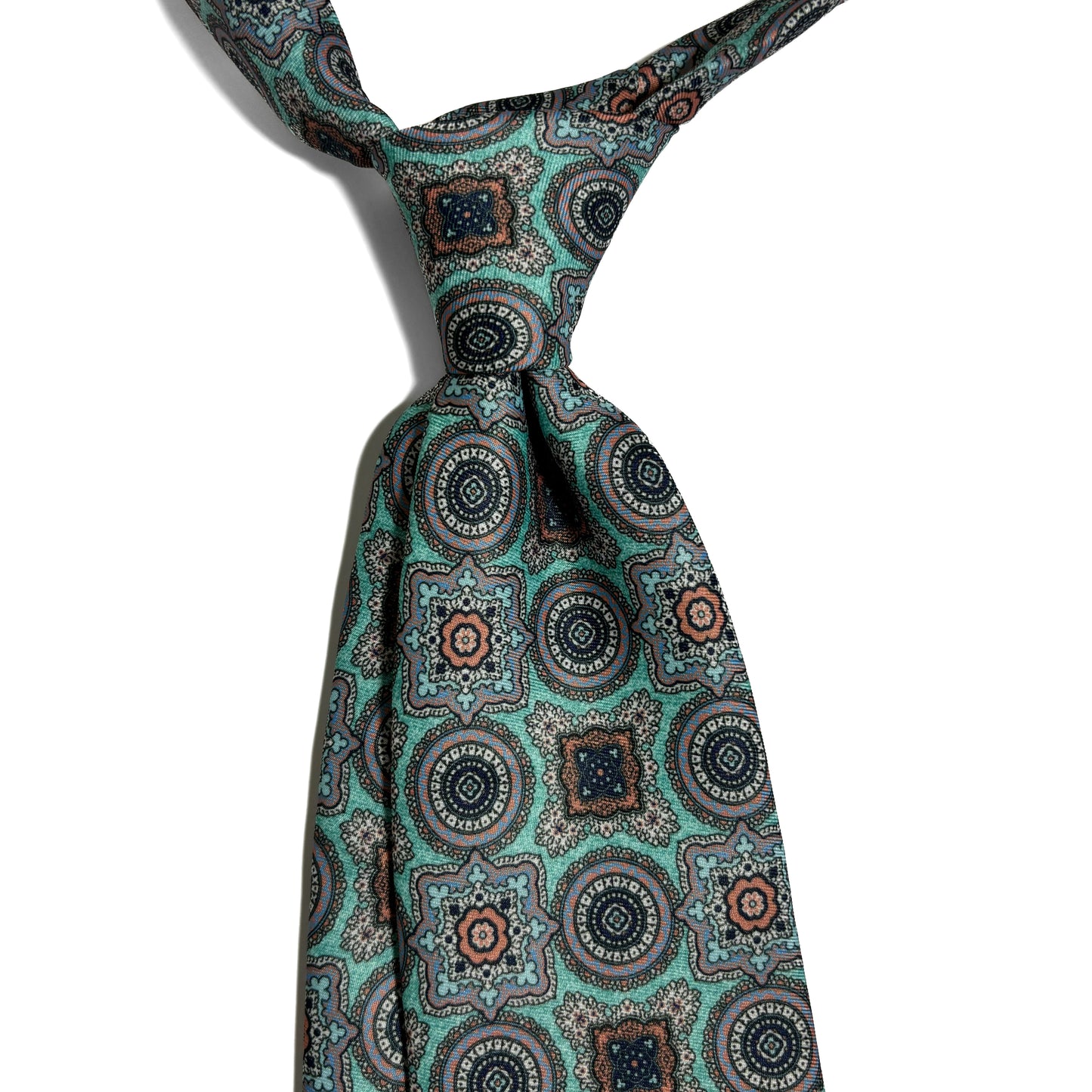 Mint Green Geometric Printed Tie