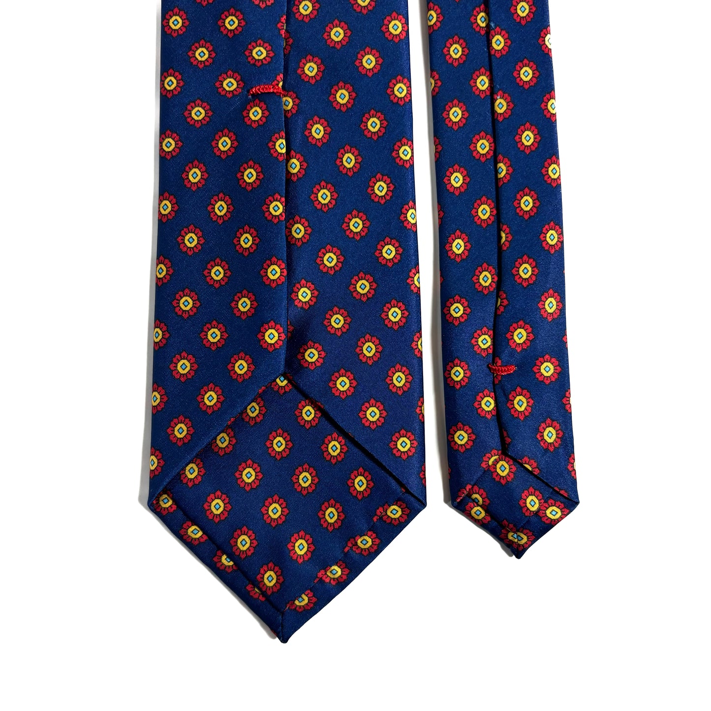 Navy Blue Floral Neats Printed Tie