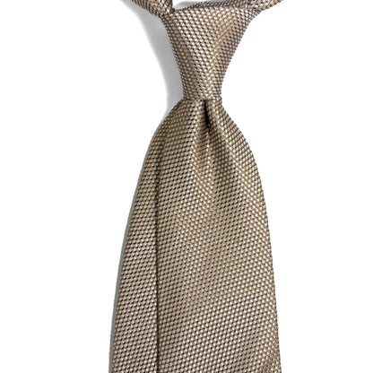 Champagne Silk Grenadine Tie - Handmade