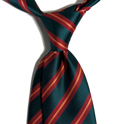 Green & Orange Striped Tie