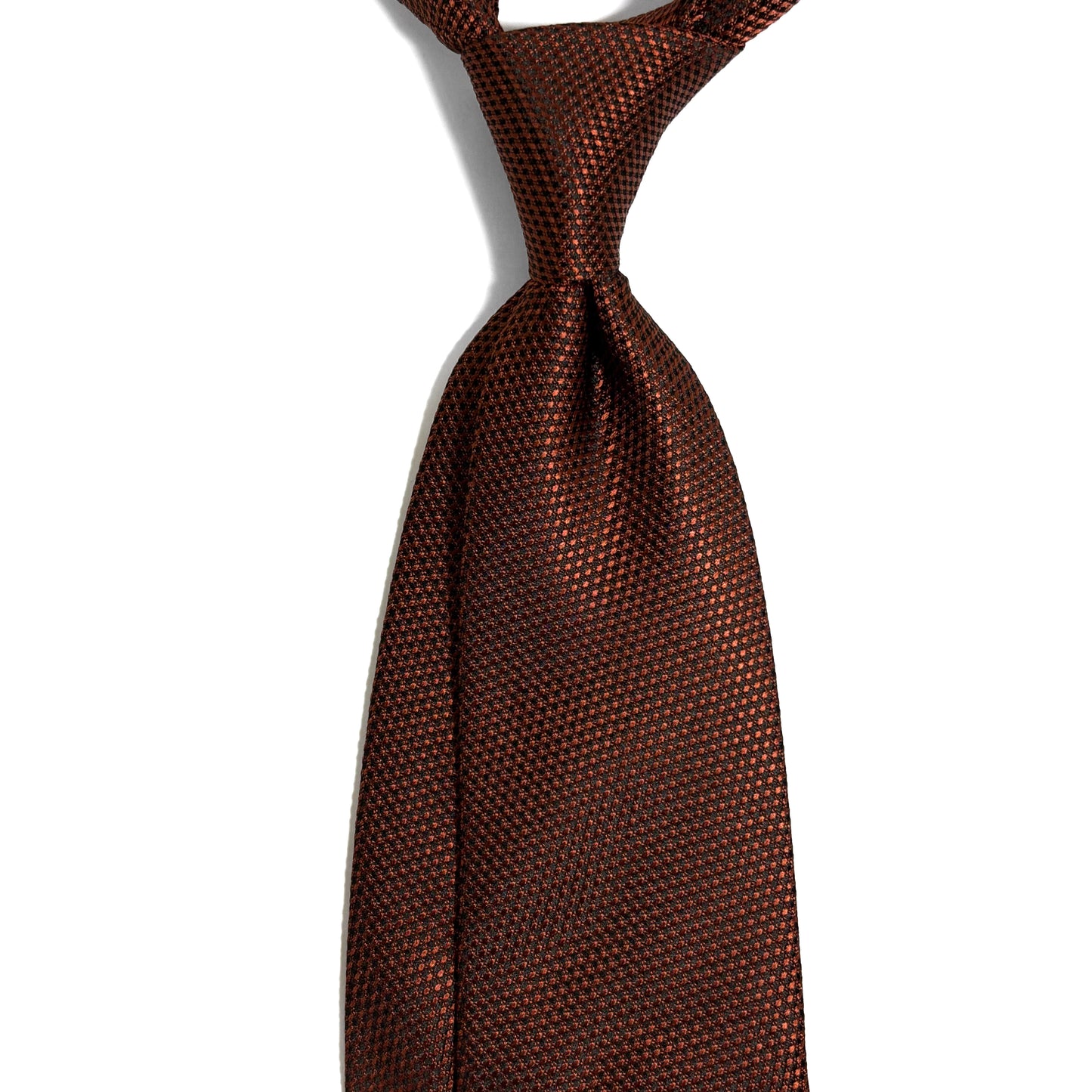 Copper Orange Silk Grenadine Tie - Handmade