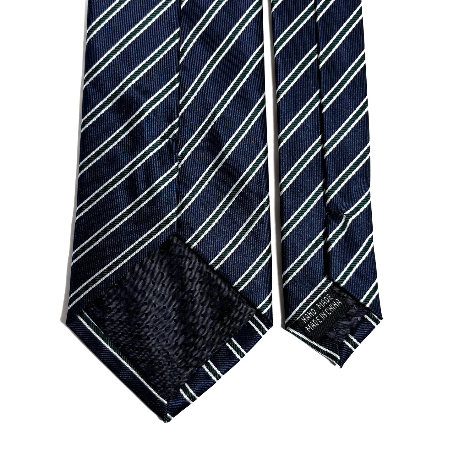 Navy Blue Striped Repp Tie
