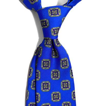 Royal Blue Medallion Printed Tie