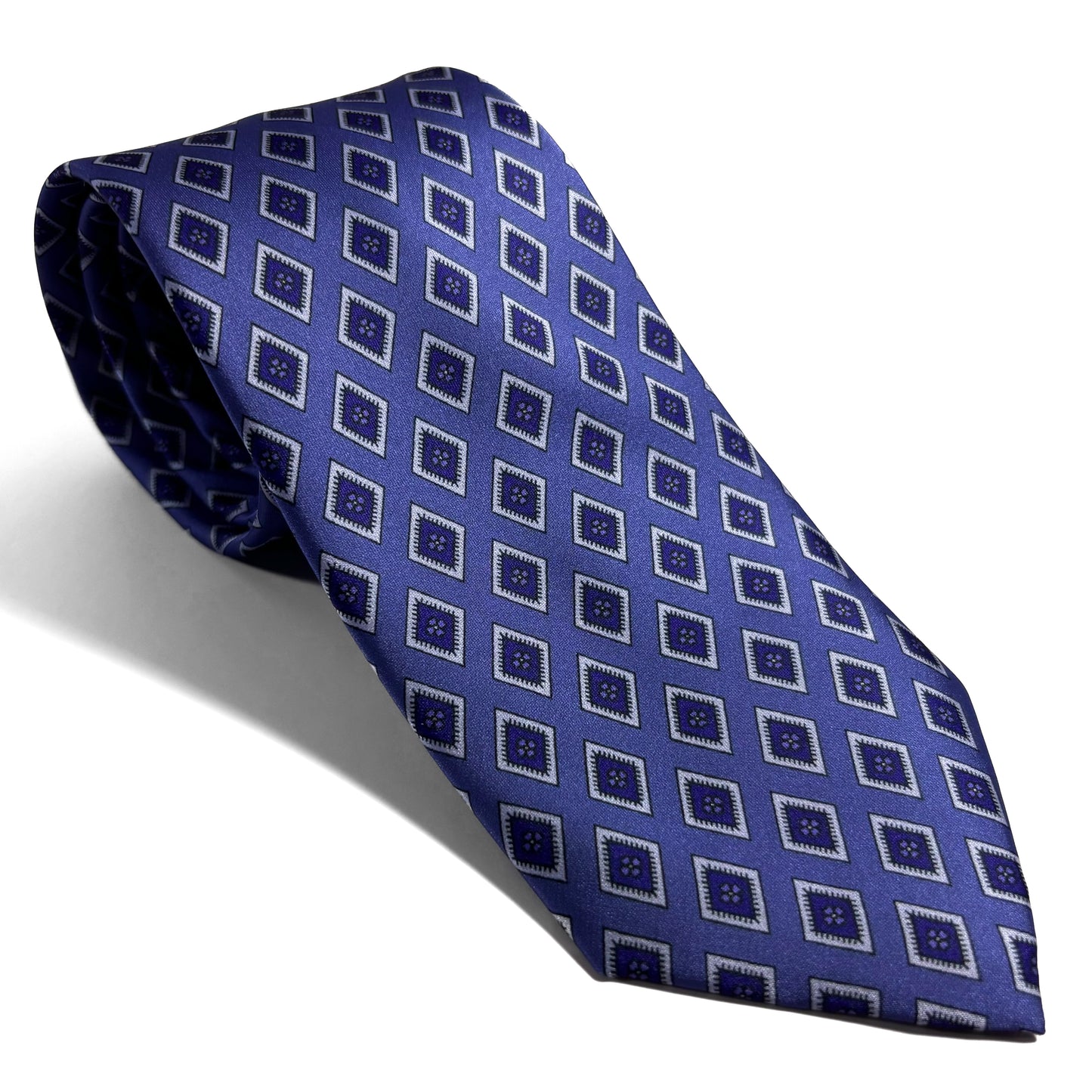 Lilac Purple Diamond Printed Tie