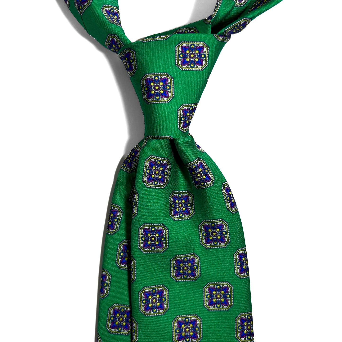 Green Medallion Printed Tie