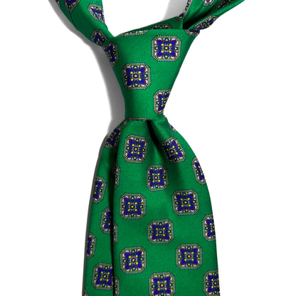 Green Medallion Printed Tie