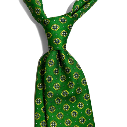 Apple Green Geometric Printed Tie