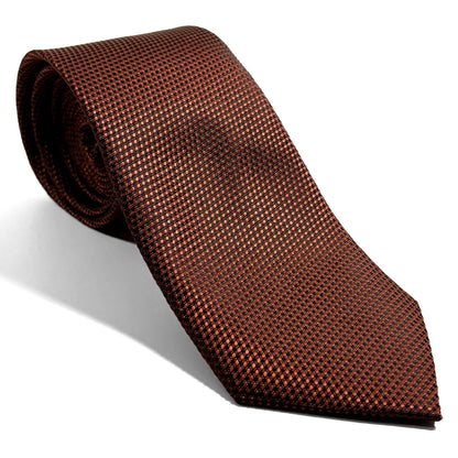 Copper Orange Silk Grenadine Tie - Handmade