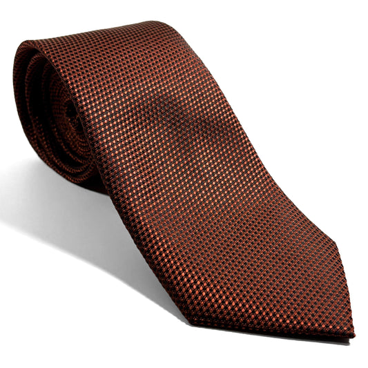Copper Orange Silk Grenadine Tie - Handmade