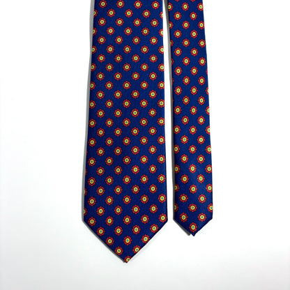 Navy Blue Floral Neats Printed Tie
