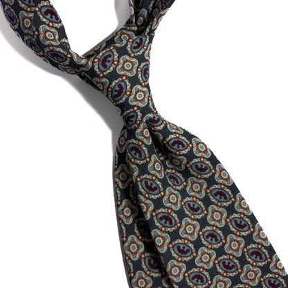 Gray Geometric Wool Tie