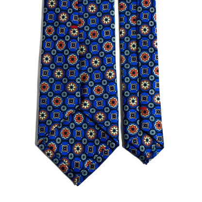 Black & Blue Geometric Printed Tie