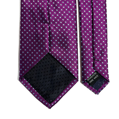 Purple Polka Dot Jacquard Tie