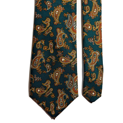 Teal Paisley Printed Tie