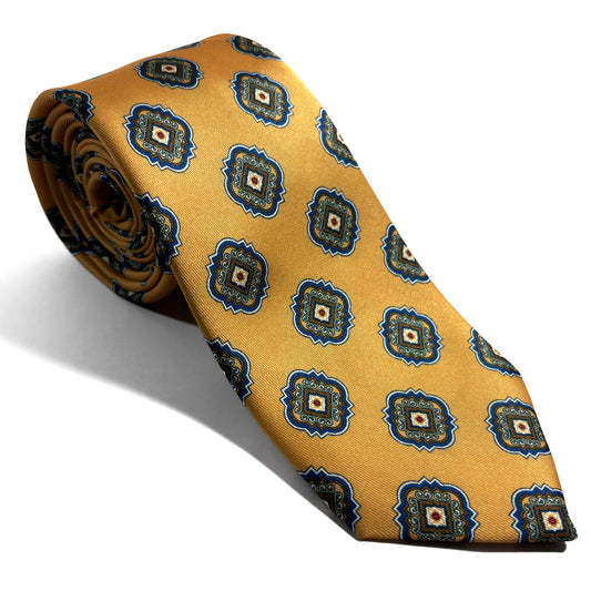 Gold Medallion Printed Tie