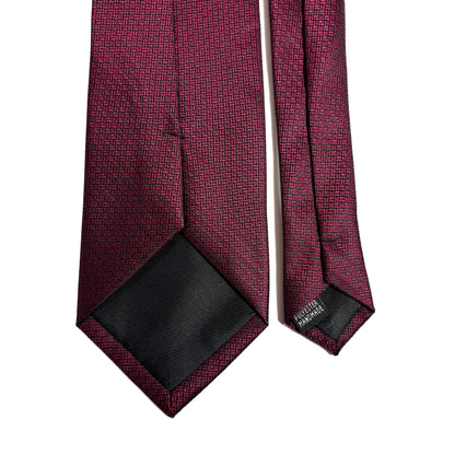 Burgundy Micro-Geometric Jacquard Tie