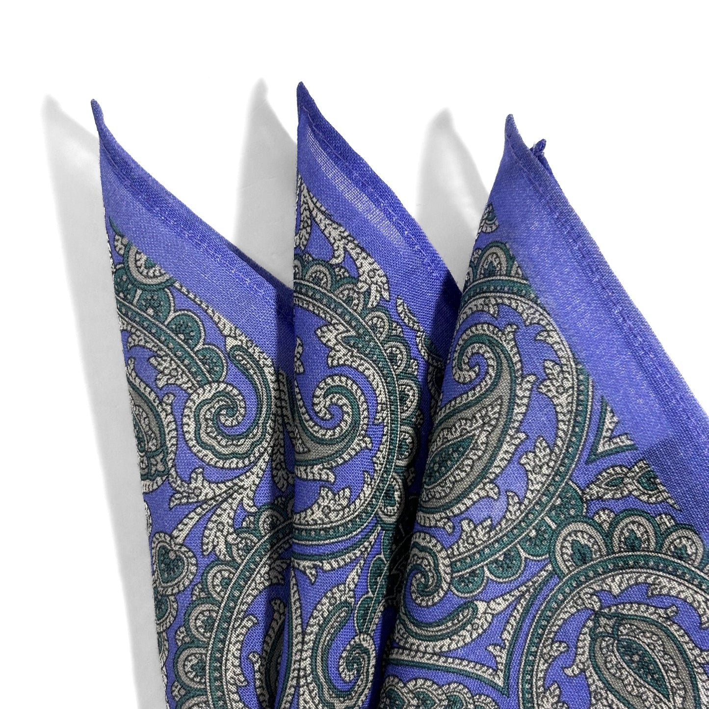 Lavender Purple Paisley Ramie Pocket Square