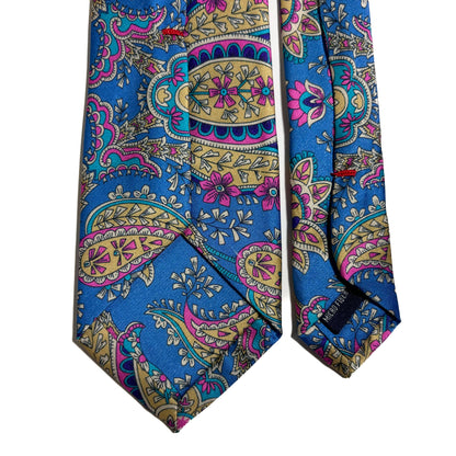 Light Blue Floral Paisley Printed Tie