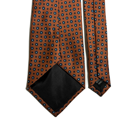 Burnt Orange Geometric Printed Tie