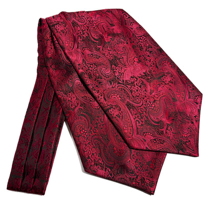 Red Paisley Jacquard Cravat/Ascot