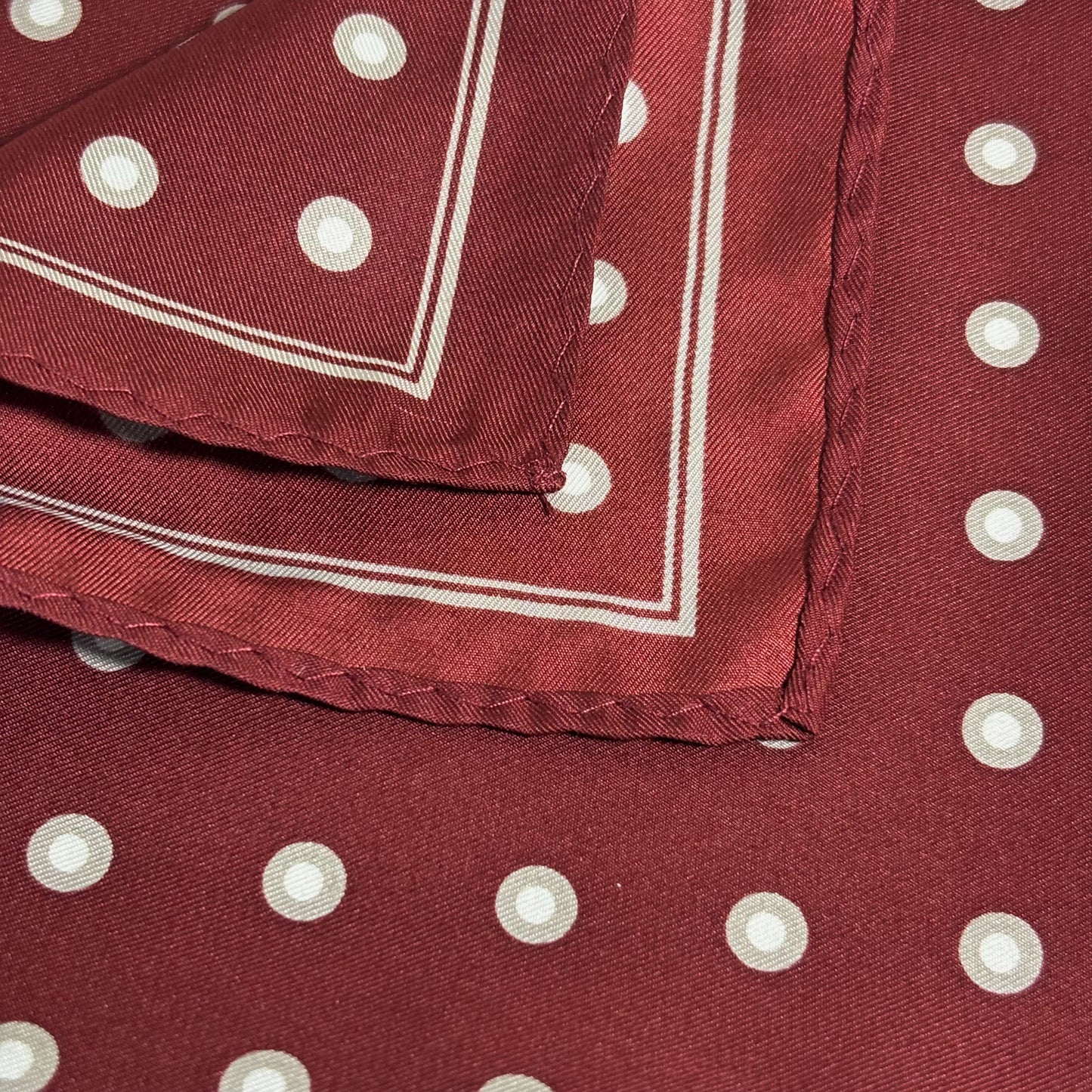 Rust Brown Polka Dot Pocket Square