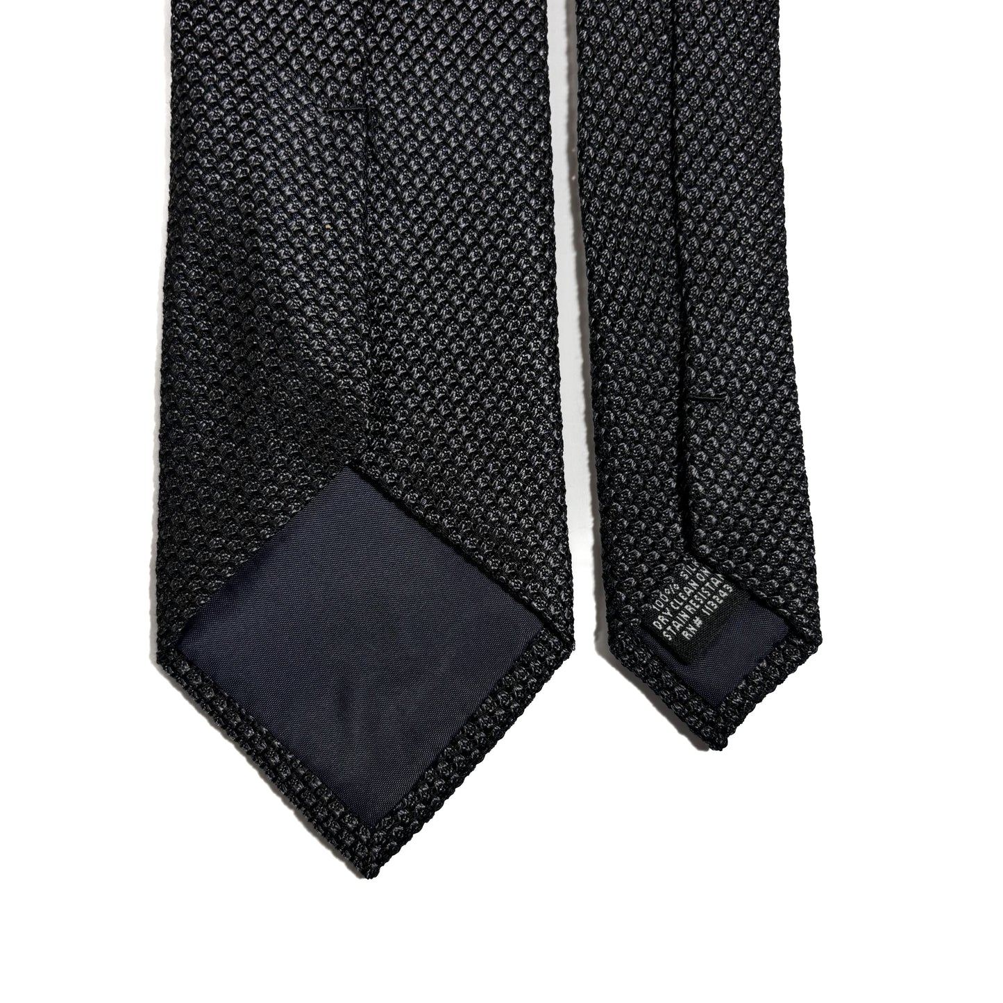 Charcoal Gray Silk Grenadine Tie (Handmade)