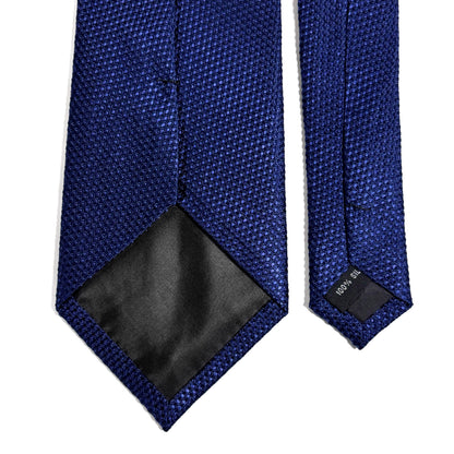 Royal Blue Silk Grenadine Tie - Handmade