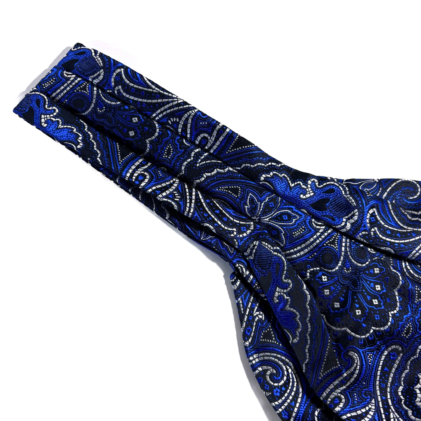 Royal Blue Paisley Jacquard Cravat/Ascot