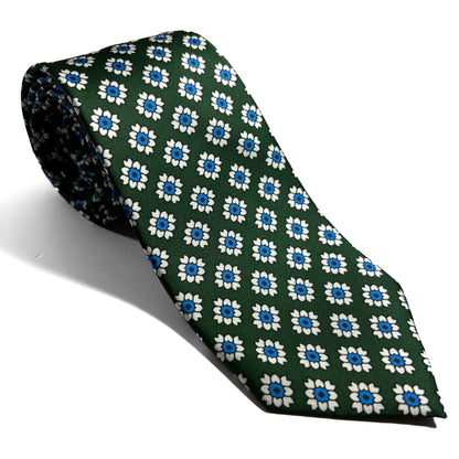 Forest Green Floral Printed Tie