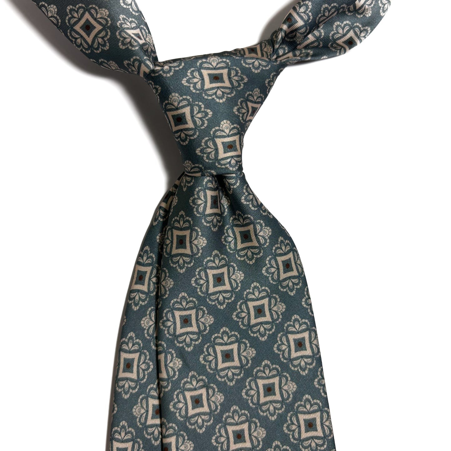 Sage Green Geometric Printed Tie