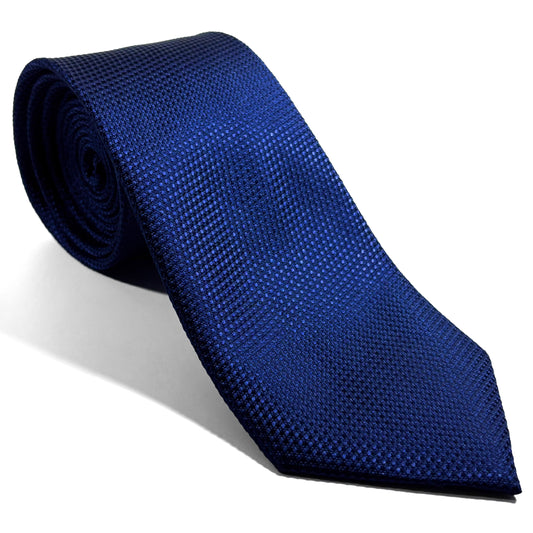 Royal Blue Silk Grenadine Tie - Handmade