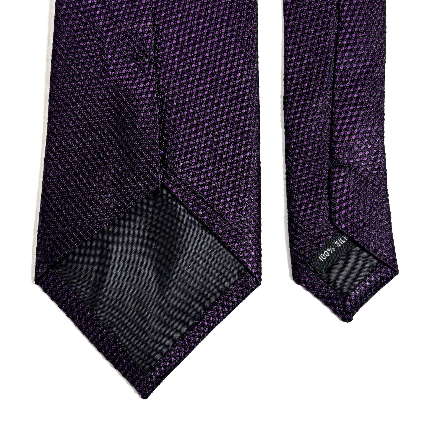 Dark Purple Silk Grenadine Tie - Handmade