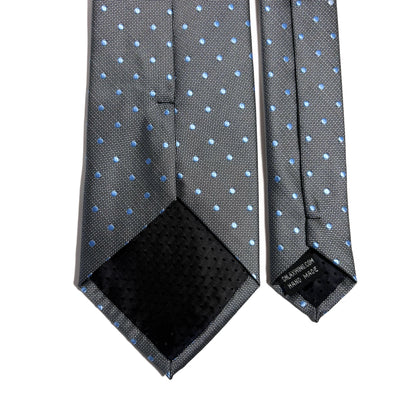 Gray Polka Dot Jacquard Tie