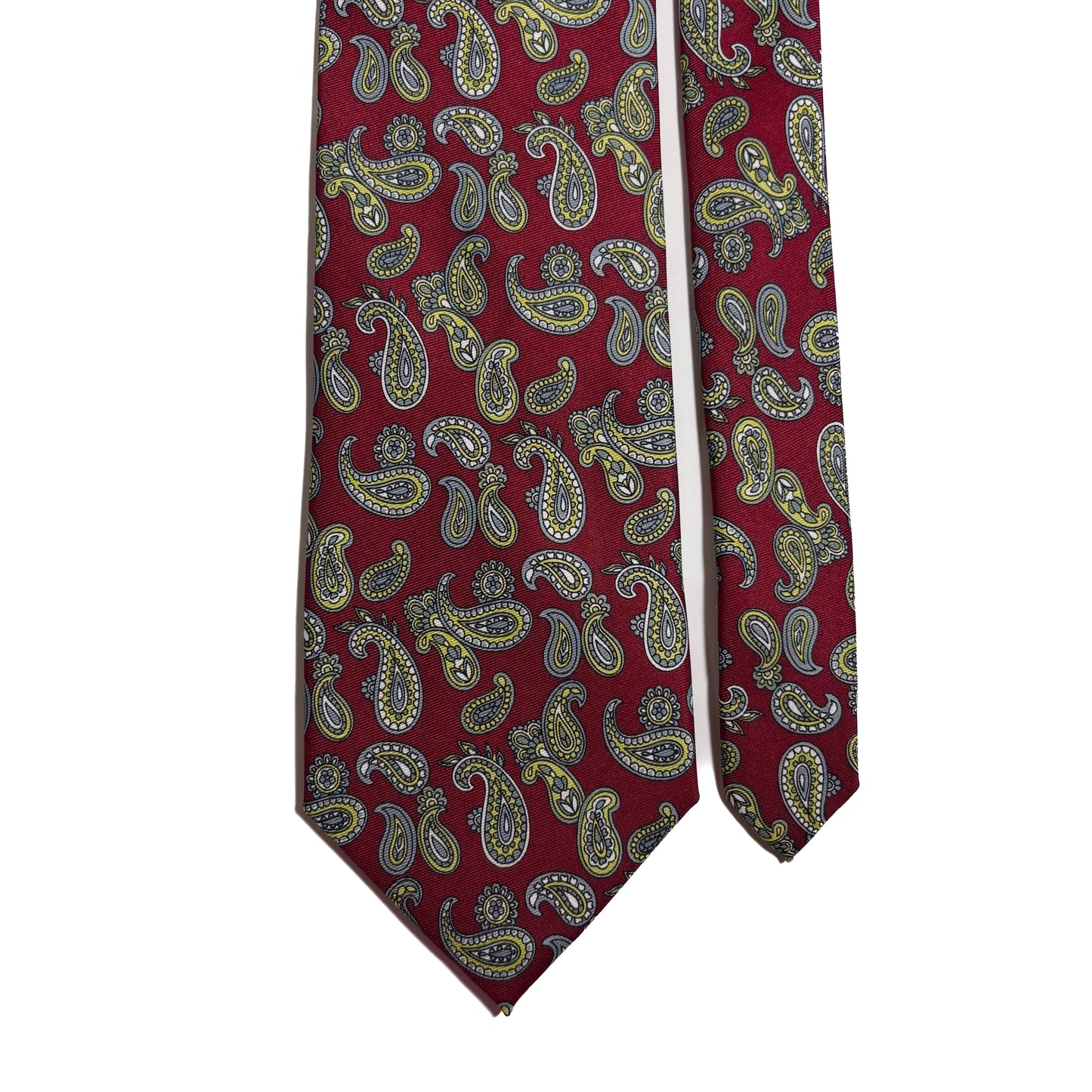 Burgundy Paisley Silk Tie