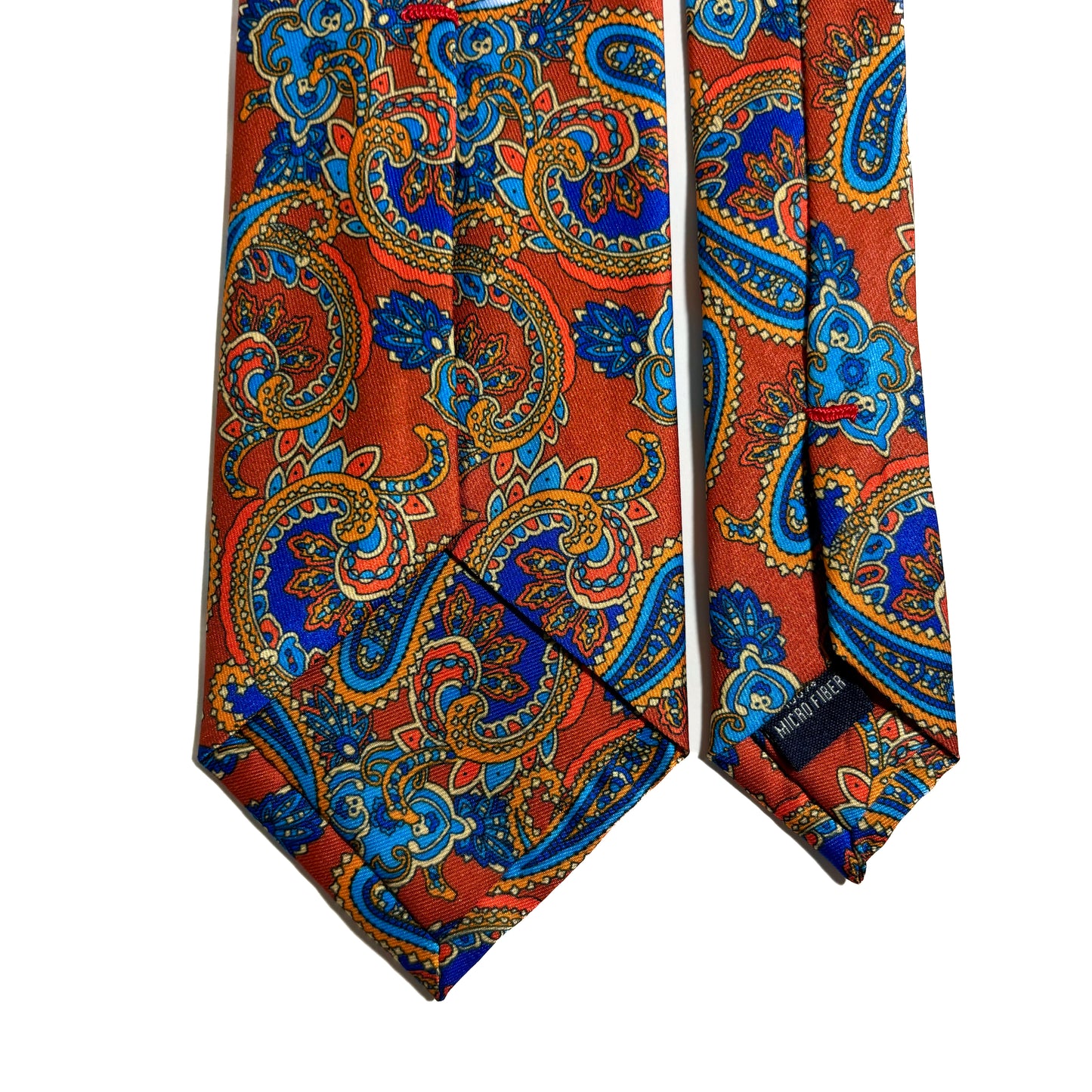 Burnt Orange Paisley Printed Tie