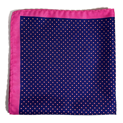 Blue & Pink Diamond Pocket Square