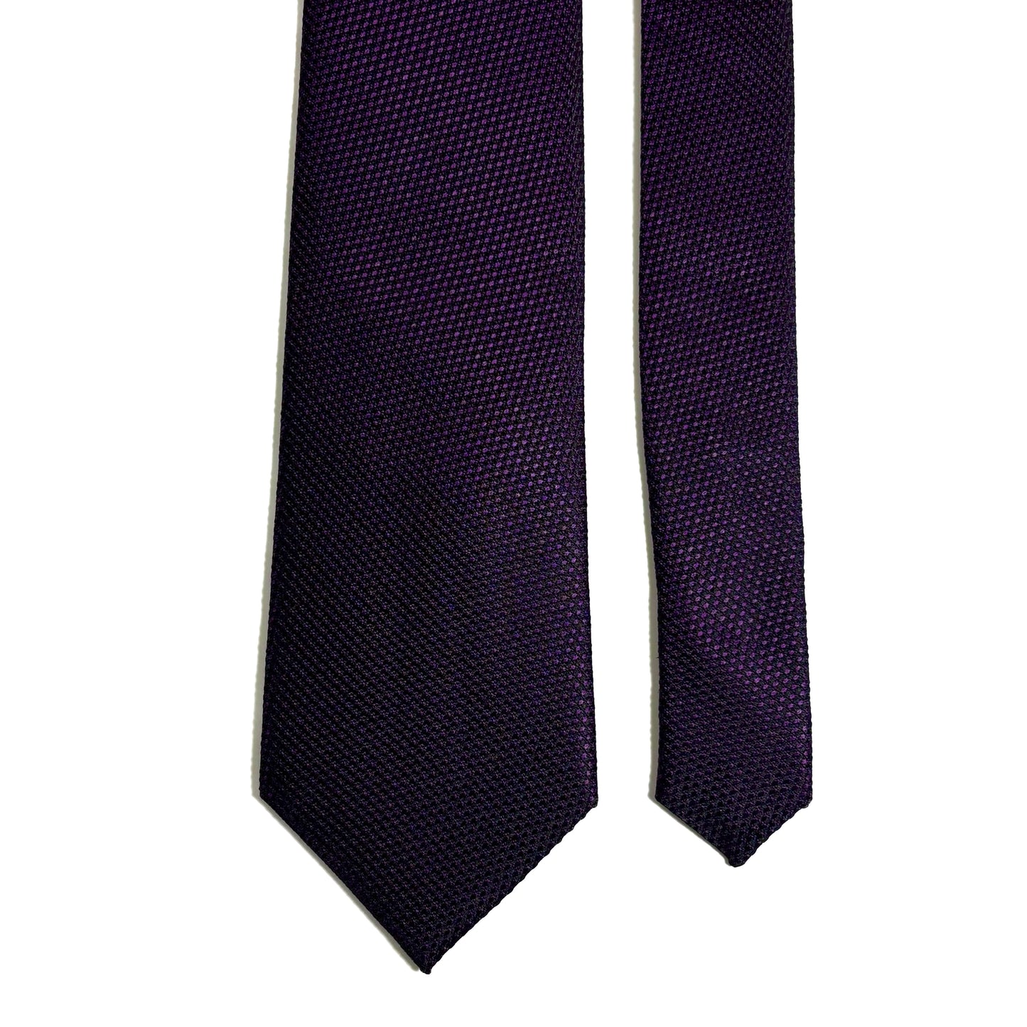Dark Purple Silk Grenadine Tie - Handmade
