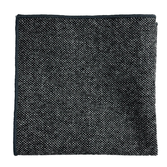 Solid Gray Wool Pocket Square